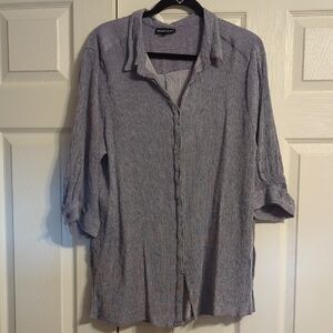 Modern Works Stylish Gray Button Down Shirt NWOT